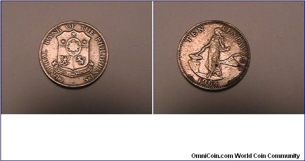 CENTRAL BANK OF THE PHILIPPINES
TEN CENTAVOS
copper-zinc-nickel