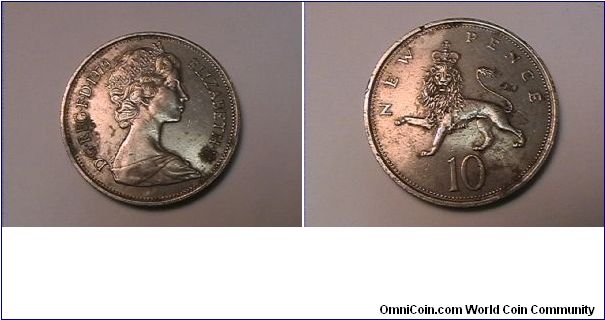 ELIZABETH II DG REG FD
10 NEW PENCE
copper-nickel