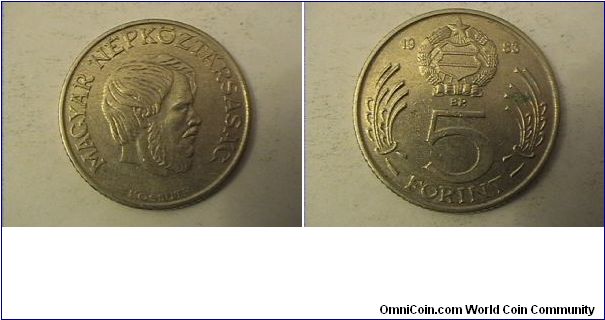 MAGYAR NEPKOZTARSASAG
5 FORINT
1983-BP
copper-nickel