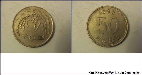 50 WON
copper-nickel