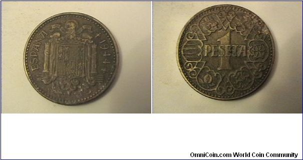 ESPANA 
1 PESETA
alum-bronze