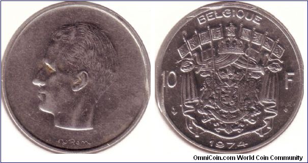 10 Francs 1974 - French Legends - Medal allignment
