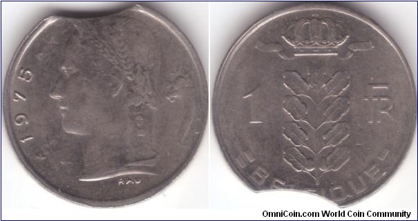 1 Franc 1975 - French Legends - Clipped Planchet