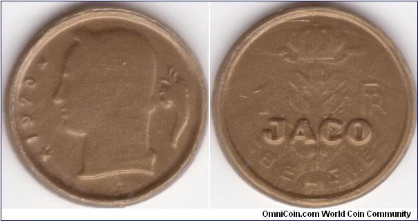 1 Franc 1970 - Dutch Legends - Playmoney Plastic copy - JACO