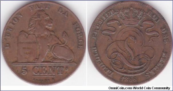 5 Centimes 1856 - Die Breaks