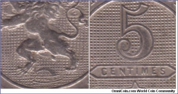 5 Centimes 1862 - Die Clashing - Details