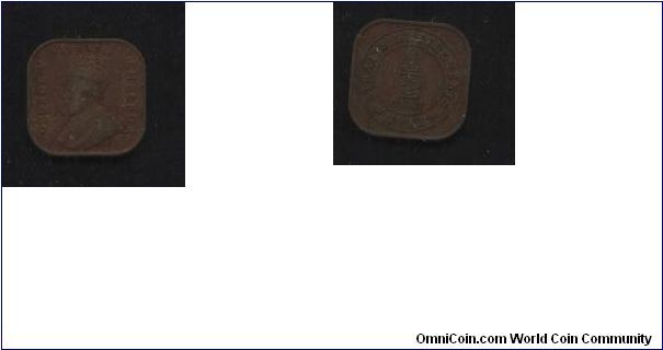 1/2 cent Straits Settlements. King George V.