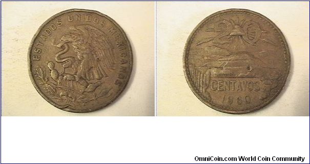 ESTADOS UNIDOS MEXICANOS 20 CENTAVOS
bronze