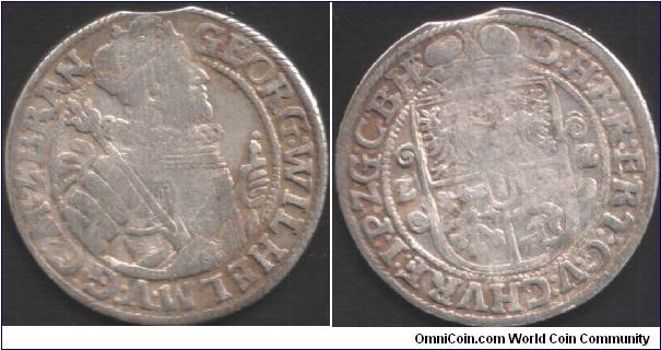 Brandenburg silver 18 Groscher or 1/4 thaler.
