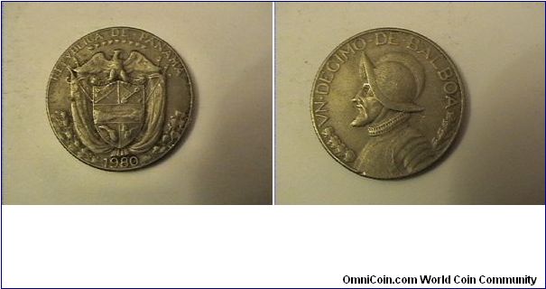 REPVBLICA DE PANAMA
VN DECIMO DE BALBOA
copper-nickel clad copper
