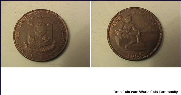 CENTRAL BANK OF THE PHILIPPINES
ONE CENTAVO
bronze