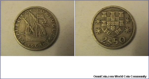 REPUBLICA PORTUGUESA
2.50 ESCUDOS
copper-nickel