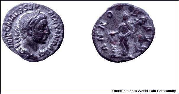 Roman Empire, denarius, 222, Ag, Alexander Severus (222-235), IMP C M AVR SEV ALEXAND AVG, ANNO                                                                                                                                                                                                                                                                                                                                                                                                                     