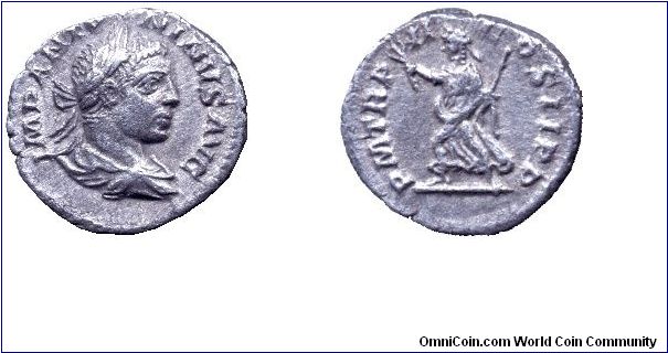 Roman Empire, denarius, Ag, IMP A ... AVG, P M TR P COS II P P, Alexander Severus.                                                                                                                                                                                                                                                                                                                                                                                                                                  