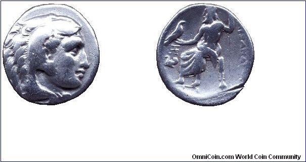 Macedon Empire, drachma, Ag, Alexander III, the Great (336-323 BC), 4.5 grams.                                                                                                                                                                                                                                                                                                                                                                                                                                      