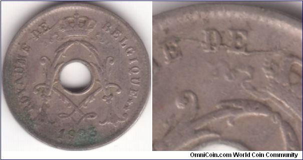 5 Centimes 1923 - French Legends - Die Break