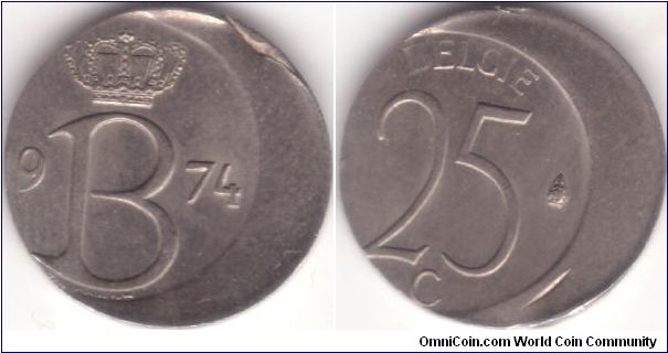 25 Centimes 1974 - Dutch Legends - Off Center Strike