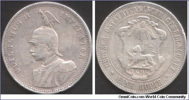 German East Africa - Silver rupie.