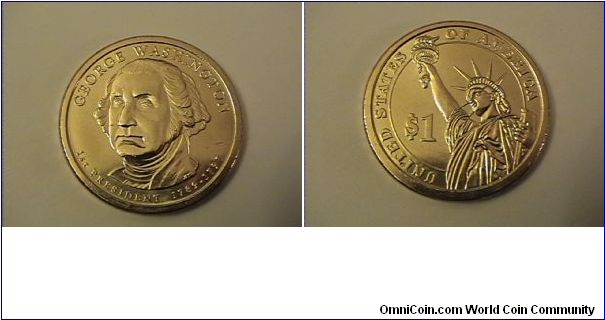 New US Dollar Coin,
Clad, Phil mint