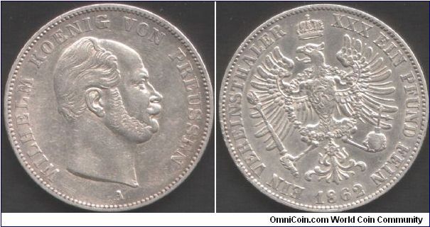 Prussia - 1862A thaler