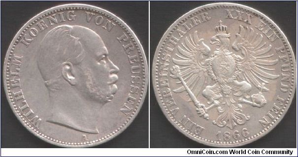 Prussia - 1866A thaler