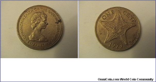 COMMONWEALTH OF THE BAHAMA ISLANDS ELIZABETH II ONE CENT
brass