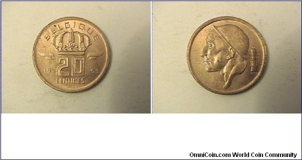 BELGIQUE 20 CENTIMES
bronze