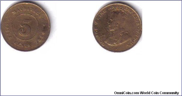 five cents issued on 1924..