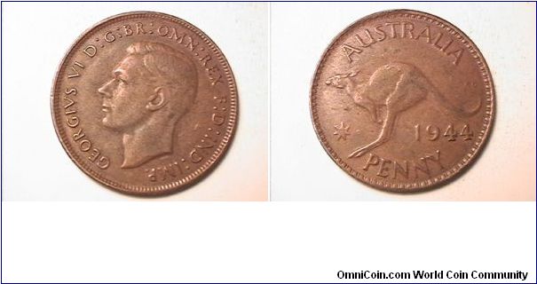 GEORGIVS VI DG BR OMN REX FD IND IMP
AUSTRALIA PENNY
bronze