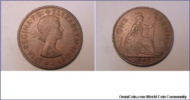 ELIZABETH II DEI GRATIA REGINA FD
ONE PENNY
bronze