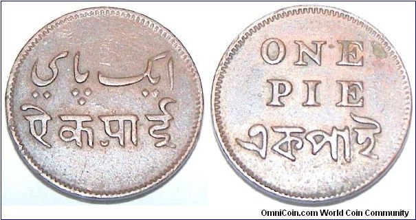 1 Pie. Bengal Presidency.