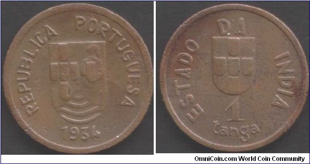 Portuguese India - Tanga.This one is in medal rotation