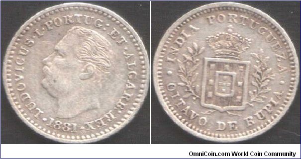 Portuguese India - 1/8th rupia