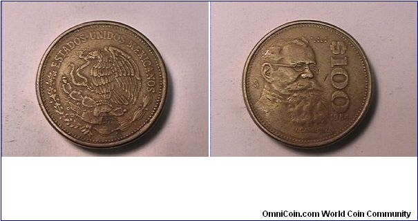 ESTADOS UNIDOS MEXICANOS
100 PESOS
alum-bronze