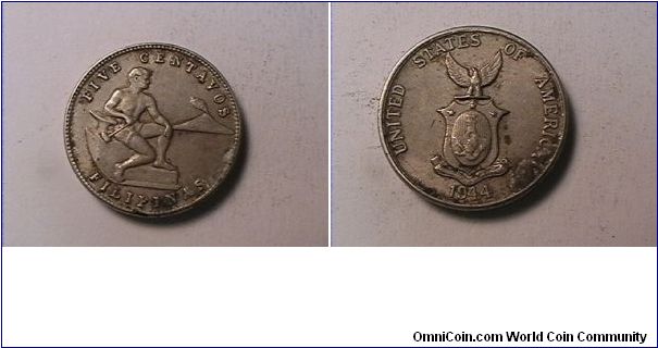 FIVE CENTAVOS FILIPINAS
UNITED STATES OF AMERICA
copper-nickel-zinc