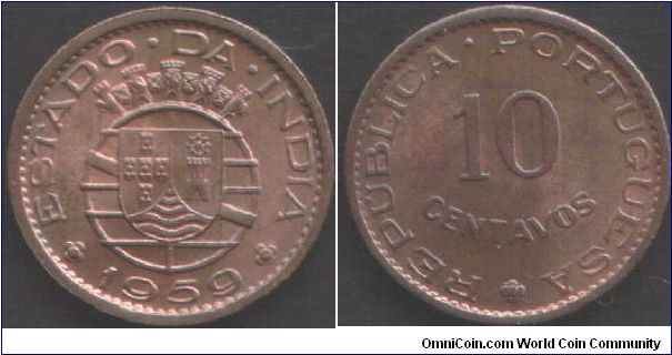 Portuguese India -1959 10 centavos