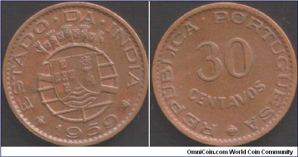 Portuguese India -1959 30 centavos