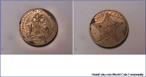 COMMONWEALTH OF THE BAHAMAS
ONE CENT
brass