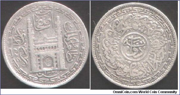 Hyderabad - 1929 2 annas (AH1348 yr19)
