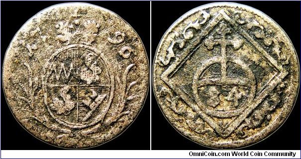 Kortling, Wurzburg

1/84 gulden.                                                                                                                                                                                                                                                                                                                                                                                                                                                                                  