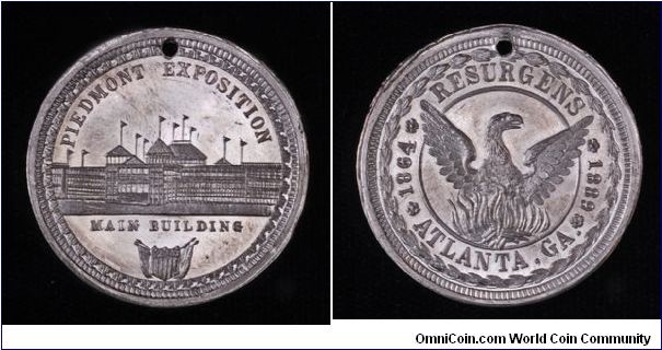 Piedmont Exposition medal, Atlanta. Aluminum