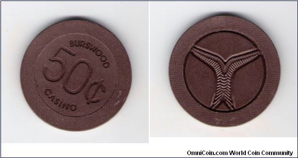 Burnswood Casino chip 50 cent from Austrailia

From triggersmob
from the CCF Forum
