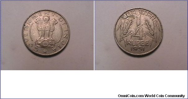 GOVERNMENT OF INDIA
1/4 RUPEE
nickel