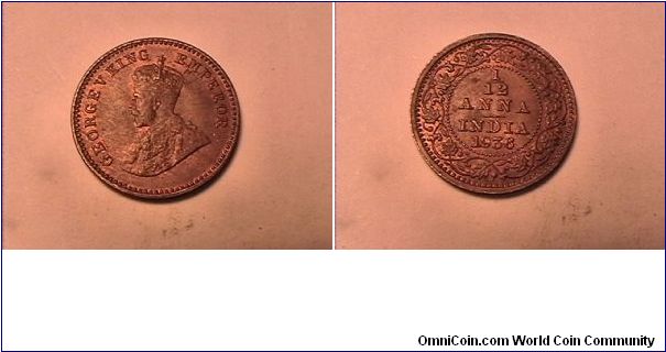 GEORGE V KING EMPEROR
1/12 ANNA INDIA
bronze