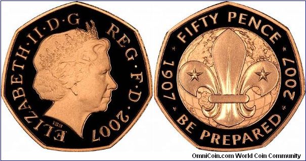 Be Prepared!
Just released, the gold proof version of the new Centenary of Scouting fifty pence.