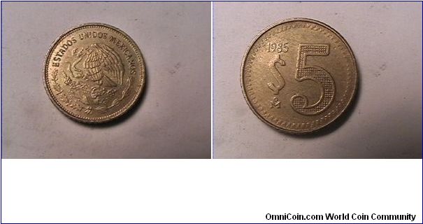 ESTADOS UNIDOS MEXICANOS
5 PESOS
brass
