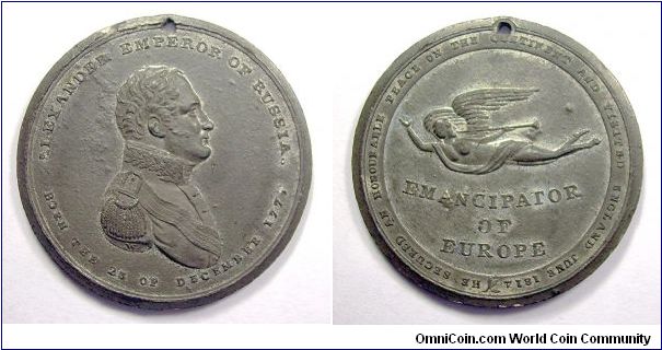 Visit of Czar Alexander I to London.
Mm. 43 - White metal