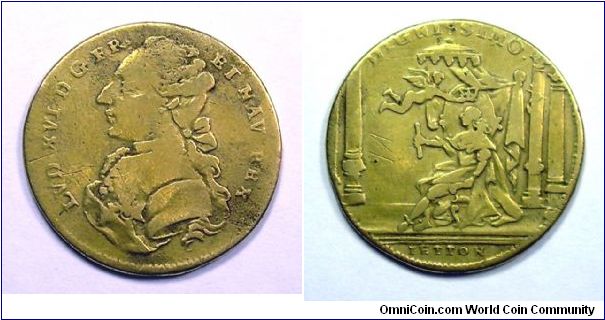 Louis XVI (Dignissimo)
Brass jetton. mm. 22,7