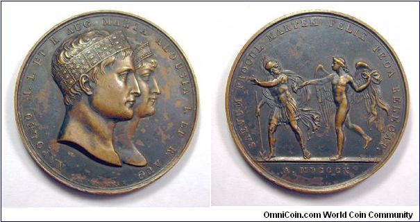 Marriage with Marie Louise (By L. Manfredini). Mm. 43 - Milan mint