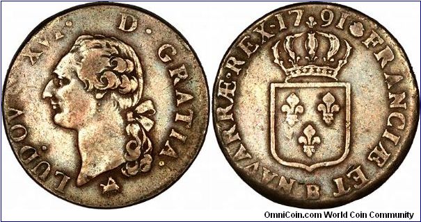 Copper 1 Sol of Louis XVI. We can't think how this got into our 'To Photograph' pile, but we thought we would share the pics anyway.